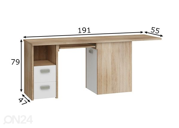 Kirjutuslaud 191 cm mõõdud