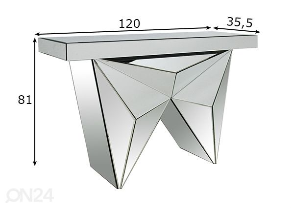 Konsoollaud 35,5x120 cm mõõdud