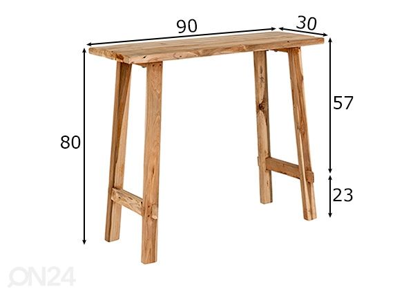 Konsoollaud Girona 90 cm mõõdud