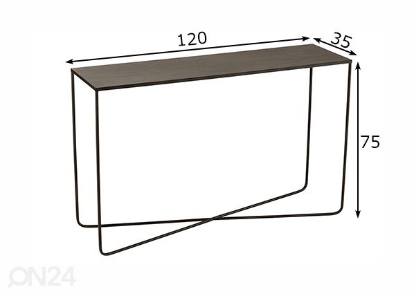 Konsoollaud Nivel 120 cm mõõdud