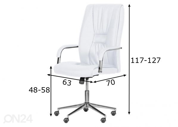 Kontoritool Carmen 6500-1 mõõdud