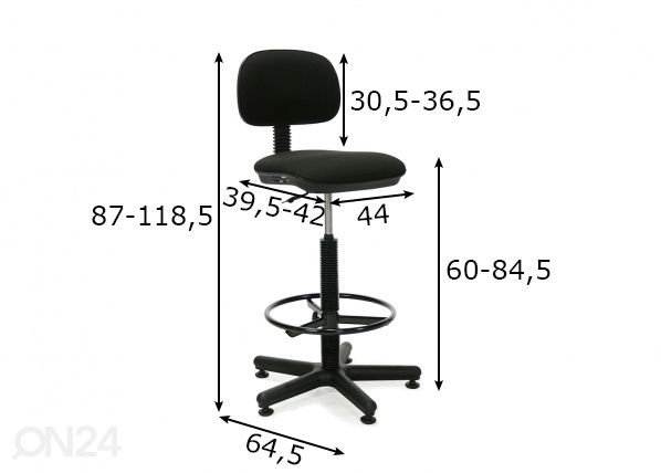 Kontoritool Senior mõõdud