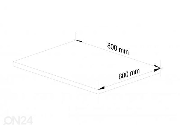 Köögikapi töötasapind 80 cm mõõdud