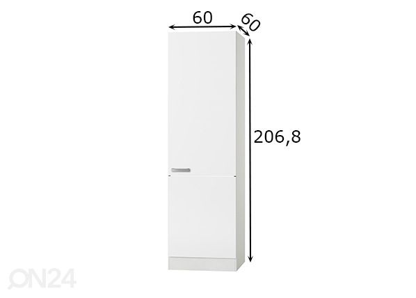 Kõrge köögikapp Oslo 60 cm mõõdud