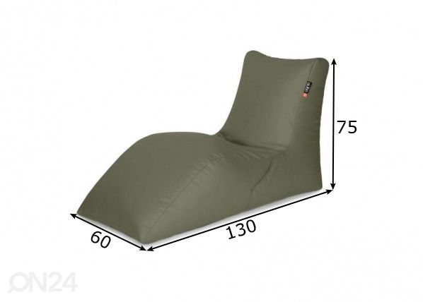 Kott-tool Qubo™ Lounger Interior mõõdud