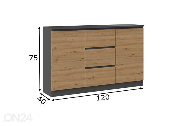 Kummut 120 cm mõõdud