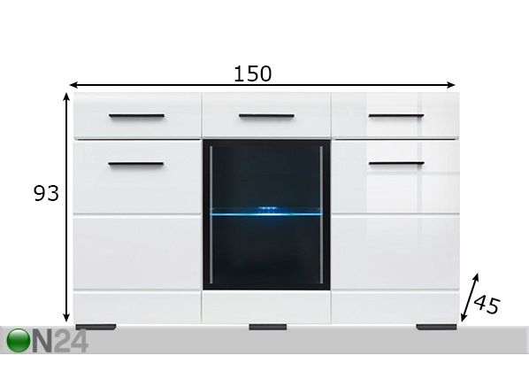 Kummut 150 cm mõõdud