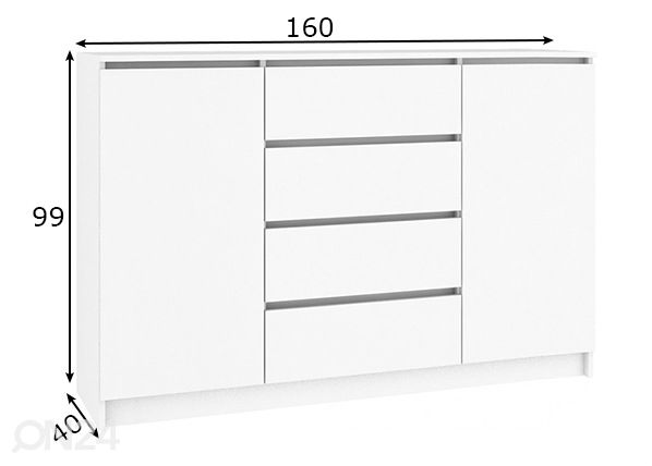 Kummut 160 cm mõõdud