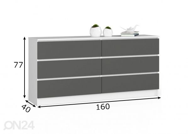 Kummut 160 cm mõõdud