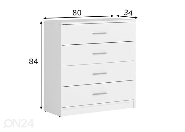 Kummut 80 cm mõõdud