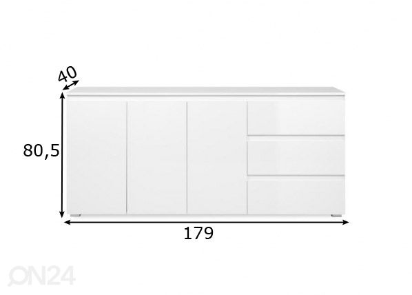 Kummut Capetown 179 cm mõõdud