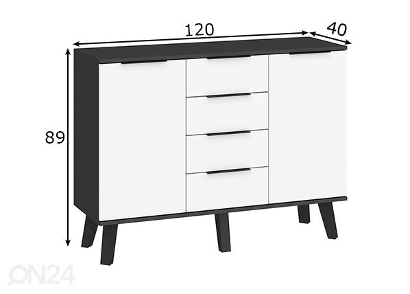 Kummut Kilty 120 cm mõõdud