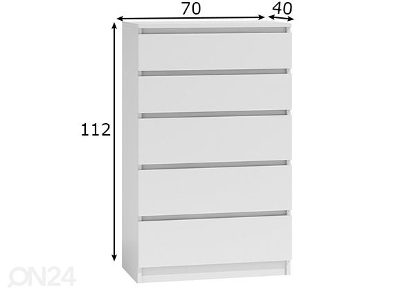 Kummut Nelson 70 cm mõõdud