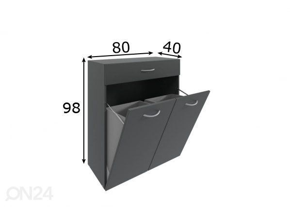 Kummut pesukastiga MRK 325 80 cm mõõdud