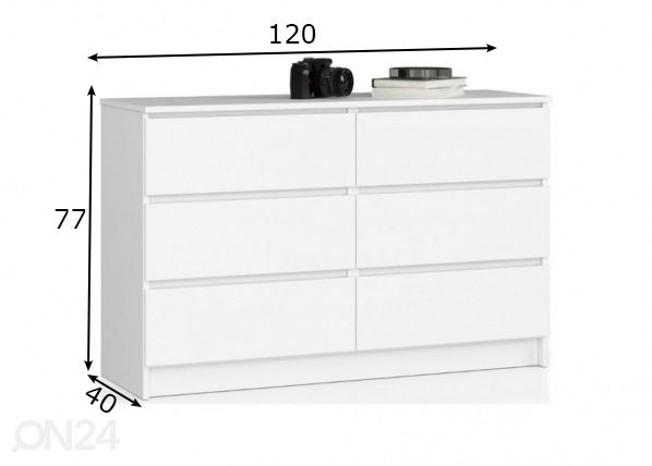 Kummut Torino 120cm mõõdud