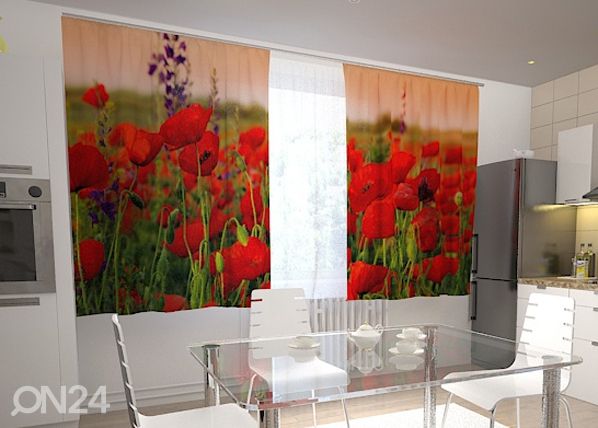 Läbipaistev kardin Wonderful poppies 200x120 cm