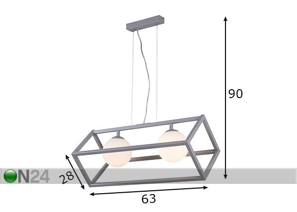 Laelamp Cube mõõdud