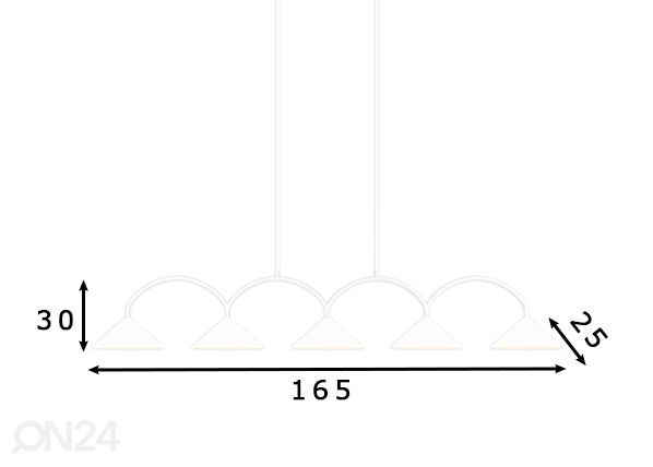 Laelamp Curve 5, valge mõõdud