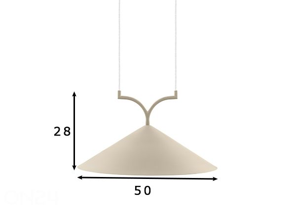 Laelamp Curve 50, beež mõõdud