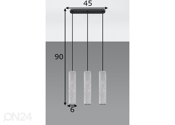 Laelamp Luvo, hall mõõdud