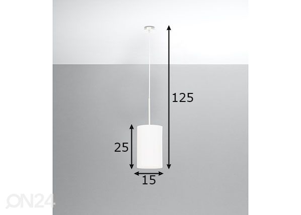 Laelamp Otto 15 cm, valge mõõdud