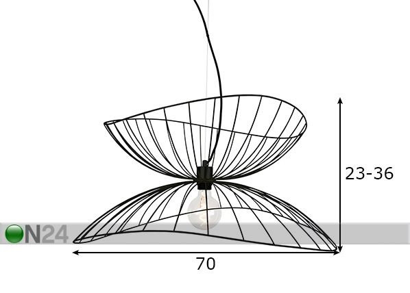 Laelamp Ray mõõdud