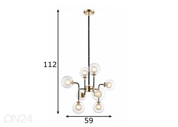 Laevalgusti Riano Ø59 cm mõõdud