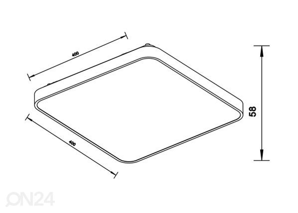 Laevalgusti Sierra Silver LED 40x40 cm mõõdud