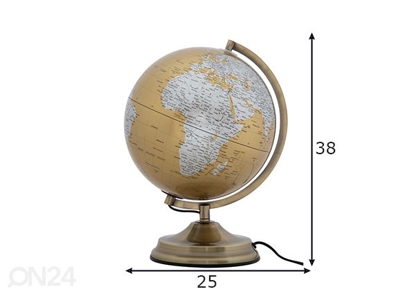 Laualamp Globe Ø25 cm, kuldne/hõbedane/rooste mõõdud