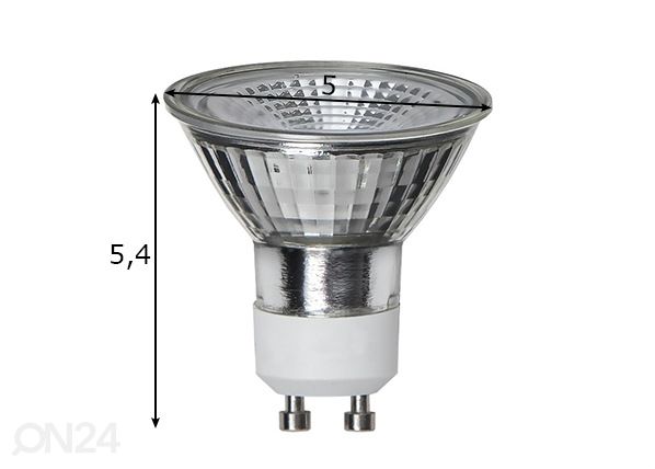 LED elektripirn GU10 5,4 W mõõdud