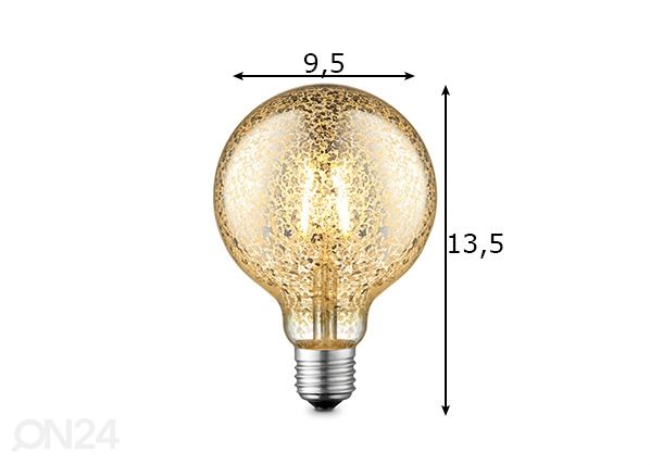 LED-pirn Deco, E27, 4W mõõdud