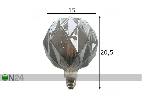 LED-pirn Deco Smoke, E27, 4W mõõdud