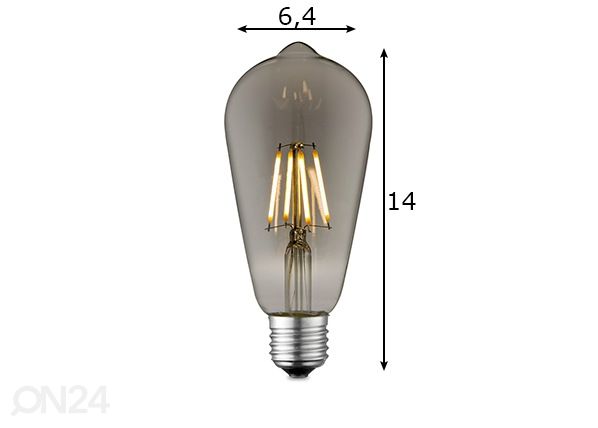 LED pirn Drop, E27, 4W mõõdud