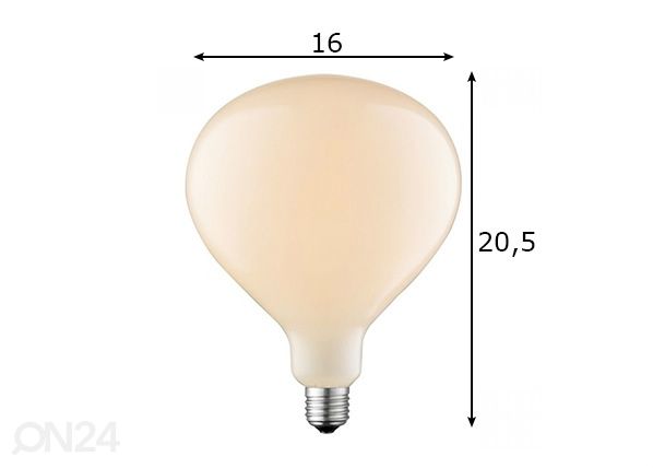 LED-pirn Milky, E27, 6W mõõdud