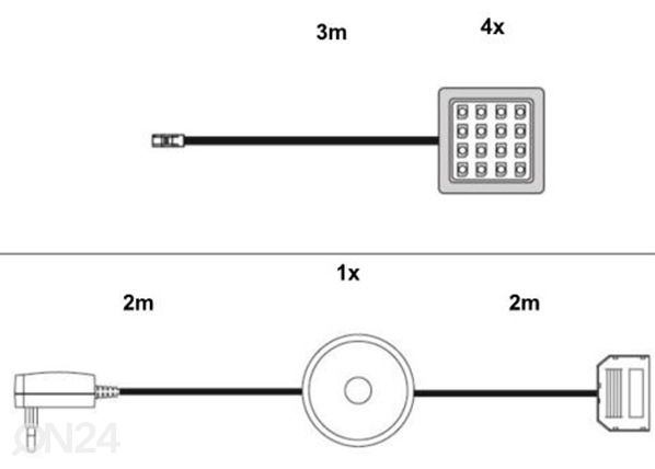 LED-valgustus riiuli alla, 4 tk