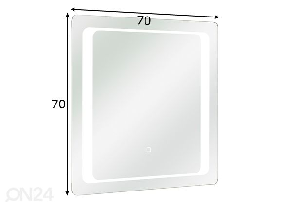 LED valgustusega peegel 21 mõõdud