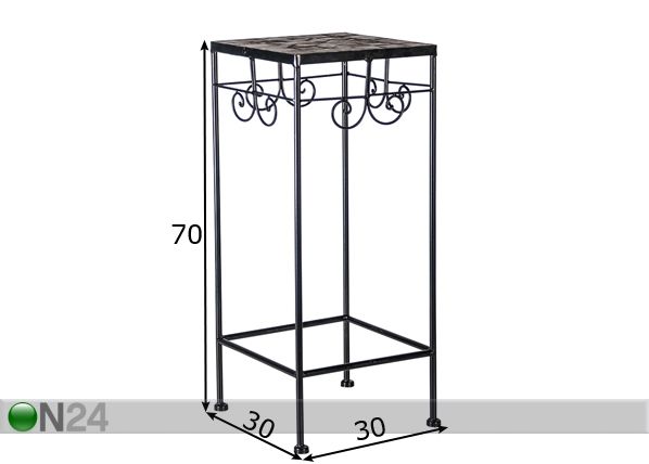 Lillepostament Mosaic 30x30xH70 cm mõõdud