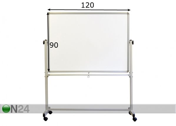 Loengutahvel kahepoolne Memoboards Basic mobiilne 90x120 cm mõõdud