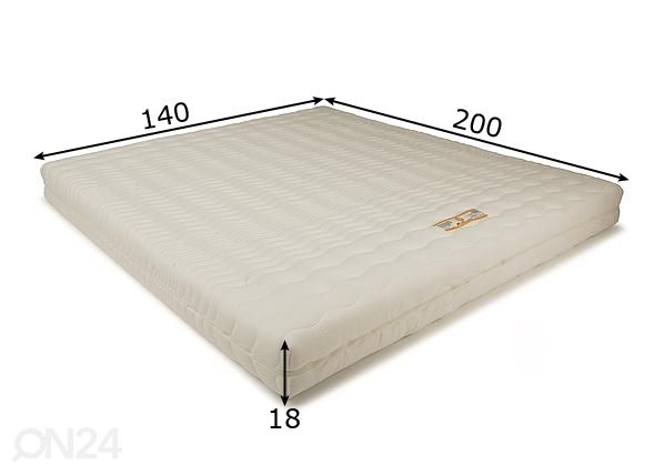 Madrats Madrazzi memory foam-ist 140x200x18 cm mõõdud