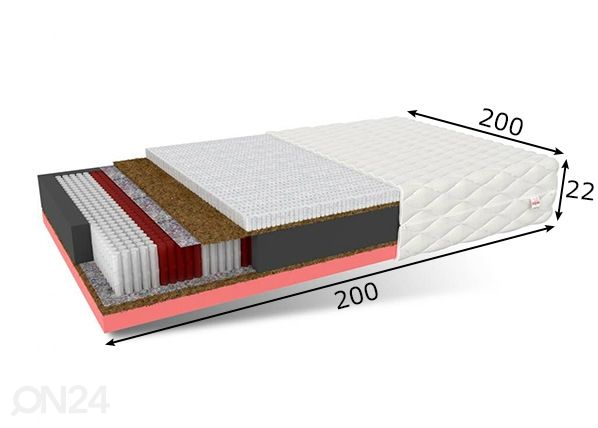 Madrats Sole 200x200 cm mõõdud