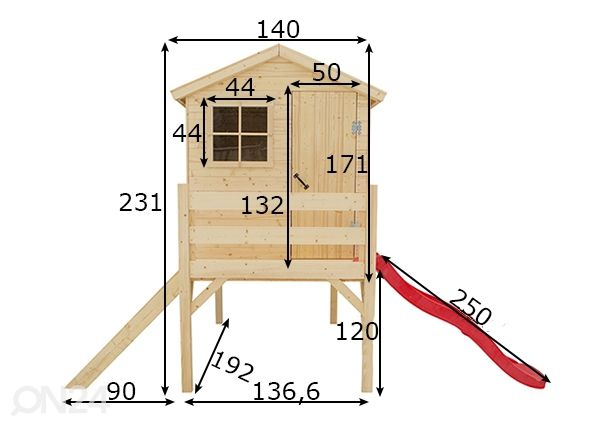 Mängumaja Viki 120 cm mõõdud