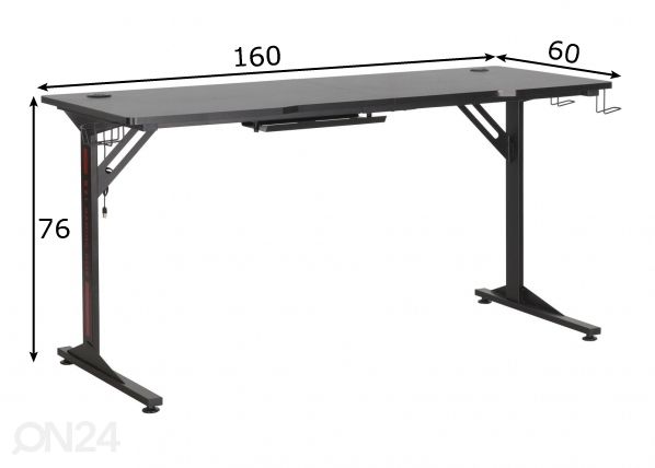 Mängurilaud 160 cm mõõdud