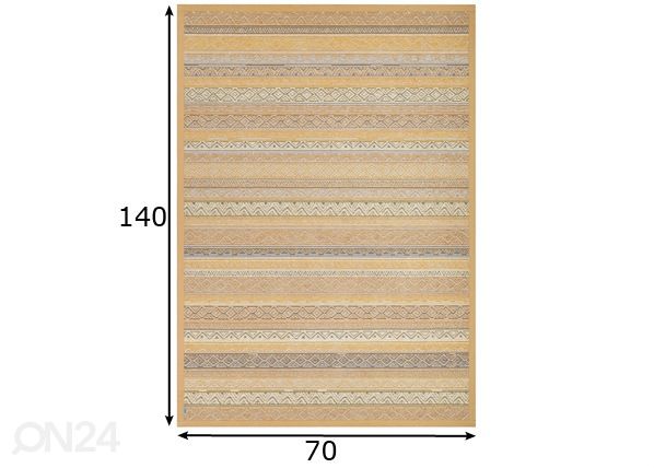 Narma smartWeave® TWIN vaip Ridala gold 70x140 cm mõõdud