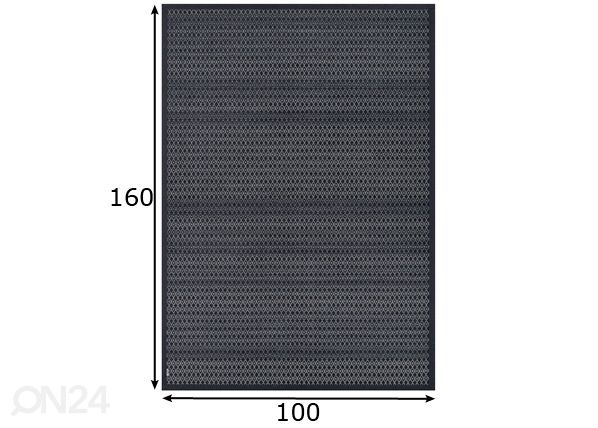 Narma smartWeave® TWIN vaip Tsirgu carbon 100x160 cm mõõdud