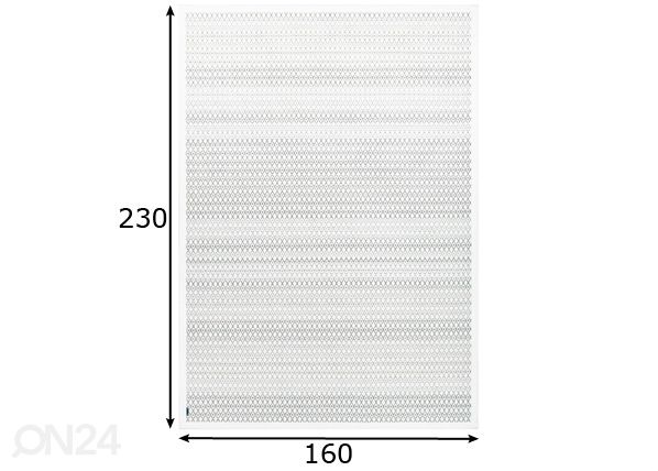 Narma smartWeave® TWIN vaip Tsirgu white 160x230 cm mõõdud