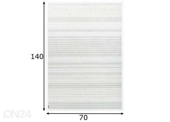 Narma smartWeave® TWIN vaip Tsirgu white 70x140 cm mõõdud