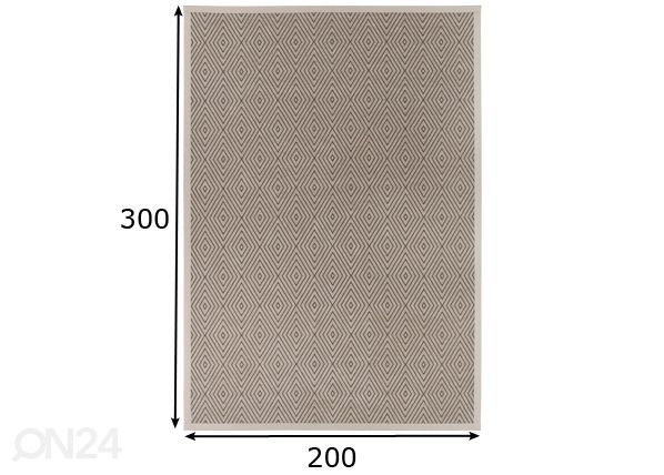 Narma smartWeave® vaip Kalana beige 200x300 cm mõõdud