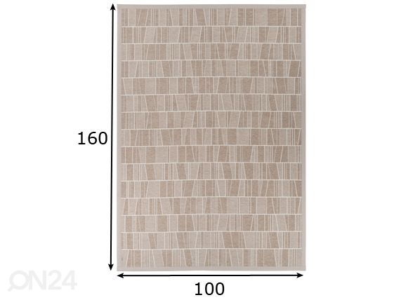 Narma smartWeave® vaip Kursi beige 100x160 cm mõõdud