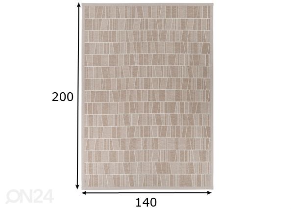 Narma smartWeave® vaip Kursi beige 140x200 cm mõõdud