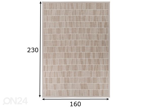 Narma smartWeave® vaip Kursi beige 160x230 cm mõõdud